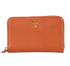 Prada Zip Around Wallet, &pound;220, Accessories, Orange, Leather, Front view